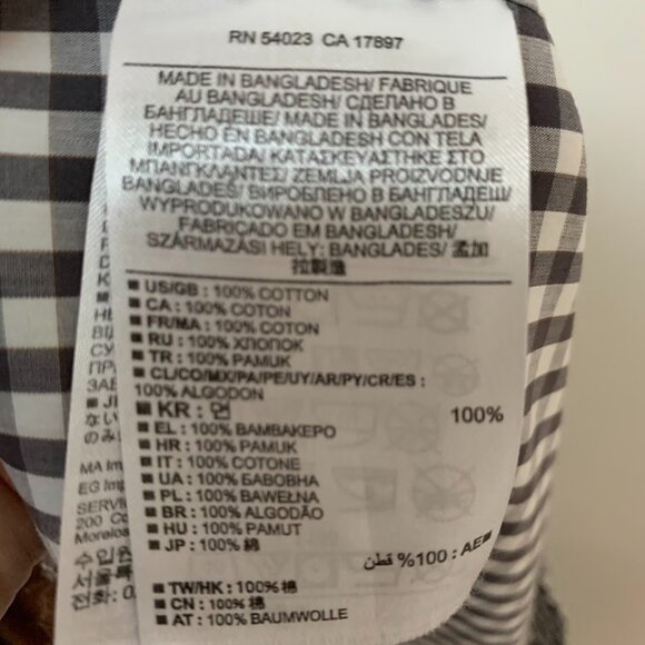 Banana Republic Soft Wash Tailored Slim Fit Modern Cotton Gingham Shirt Size XL - Picture 4 of 4